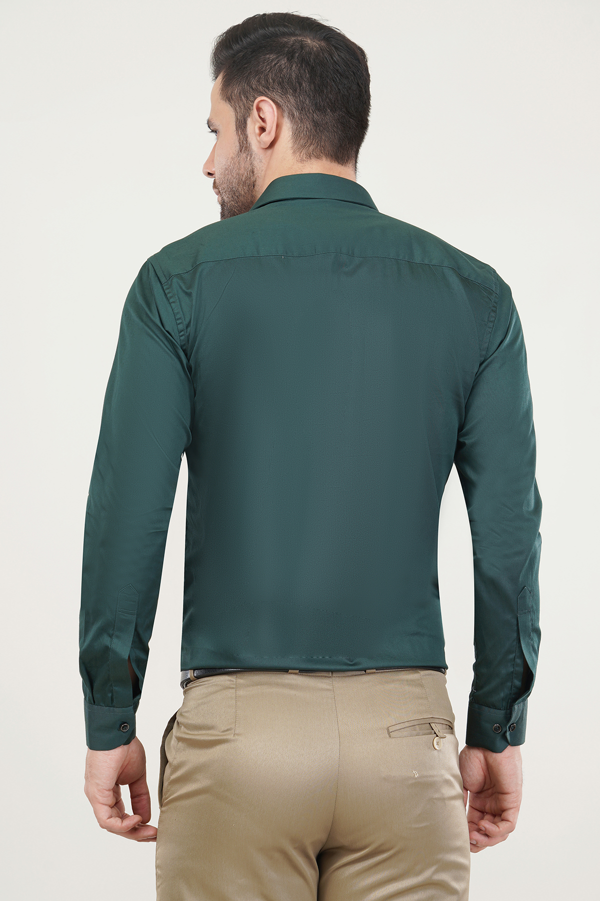 Green Satin Finish Premium Cotton Shirt For Men’s