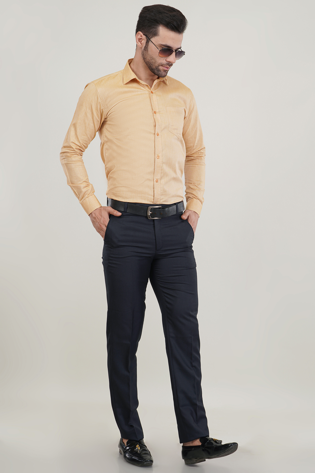 Light Khaki Oxford Soft Premium Cotton Formal Shirt For Men’s