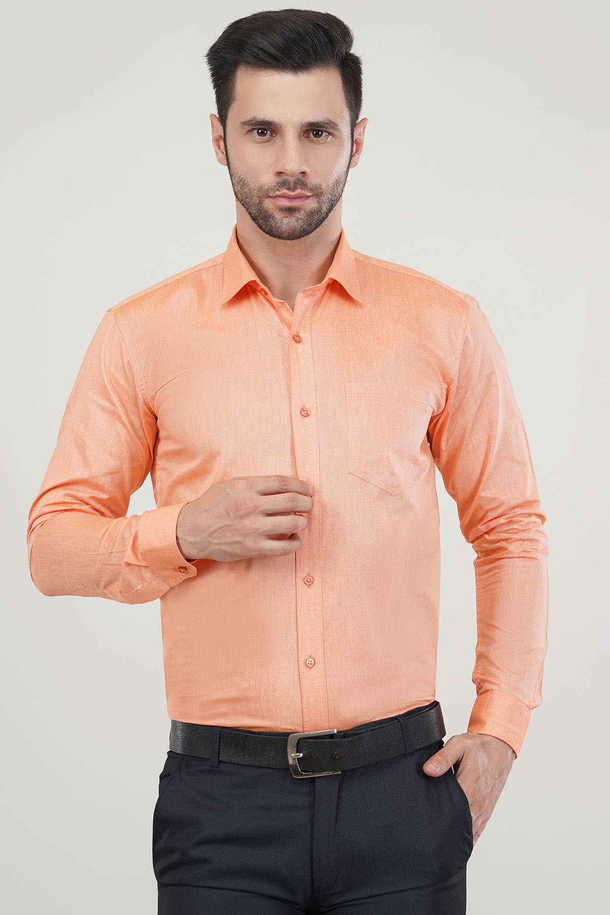 Orange Color Oxford Soft Premium Cotton Formal Shirt For Men’s
