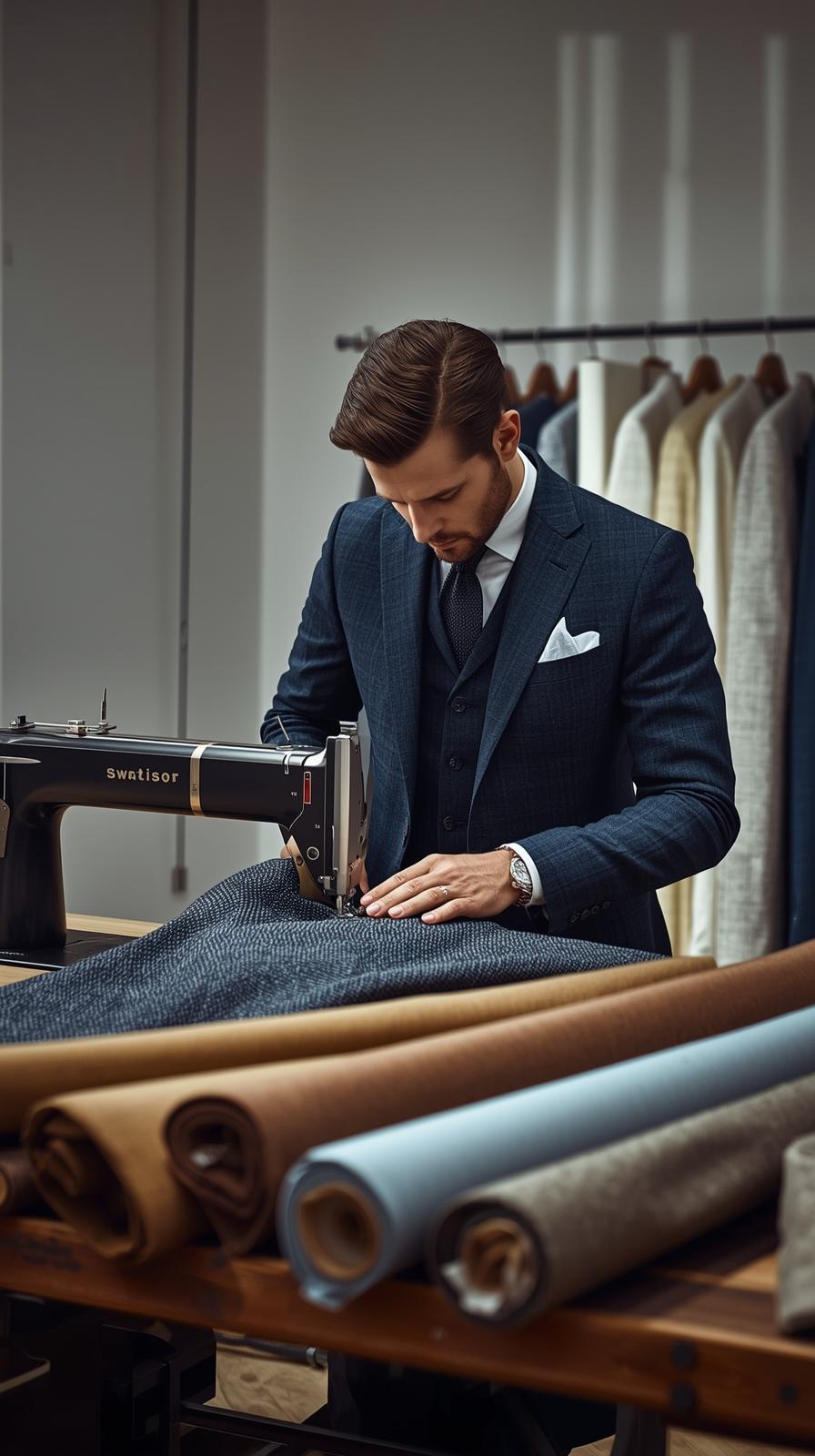 Men’s Custom Tailored Two Piece Suit