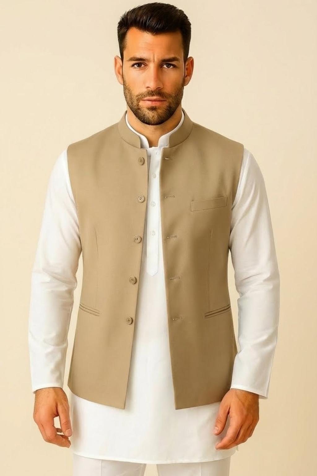 Men’s Premium Khaki Jacket – Wedding, Reception & Groomsmen Fashion