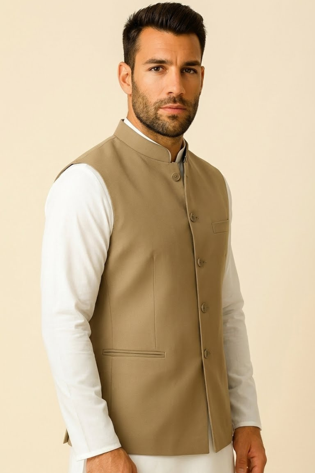 Men’s Premium Khaki Jacket – Wedding, Reception & Groomsmen Fashion