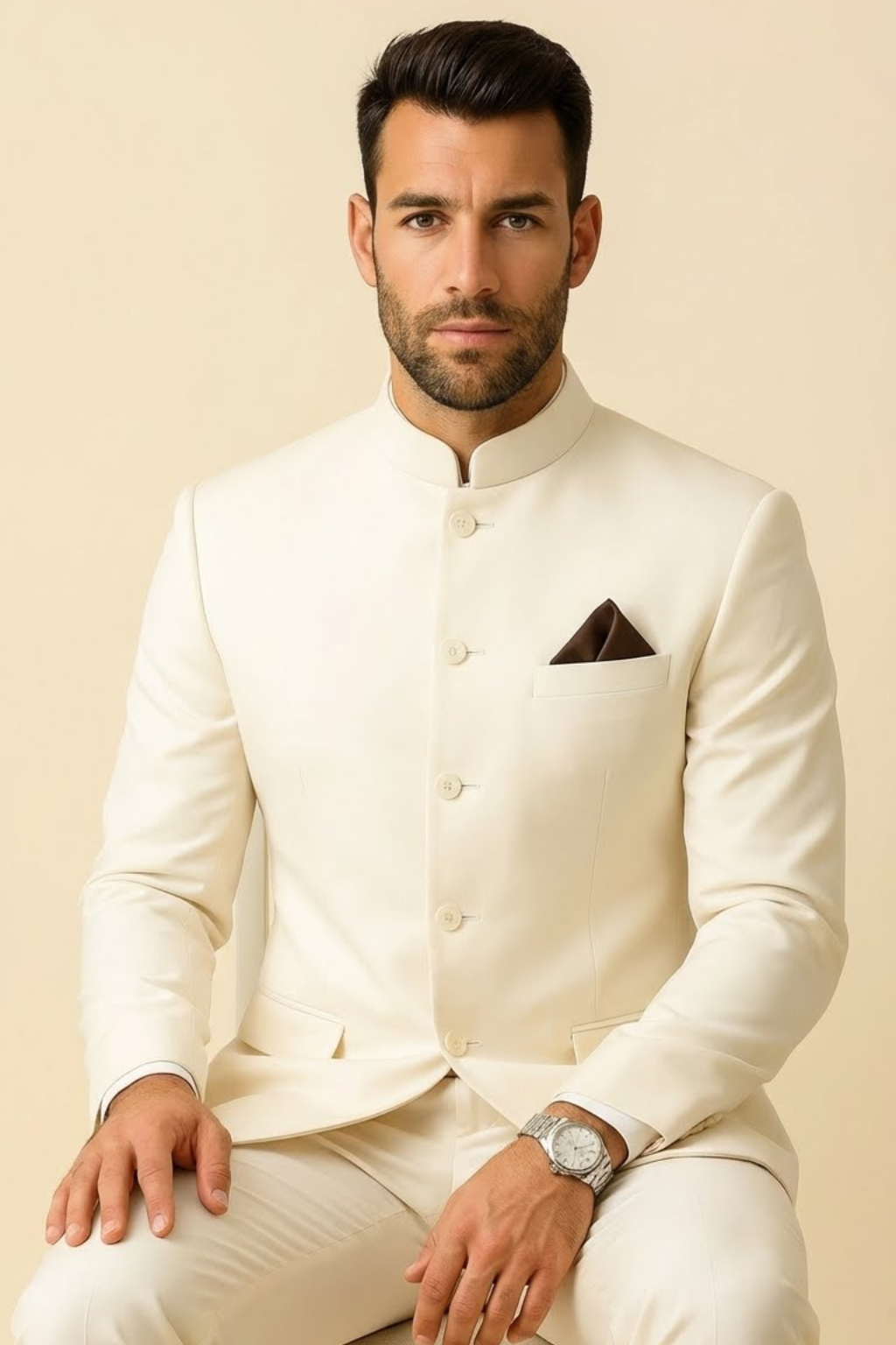 Men’s Band Gala Cream White