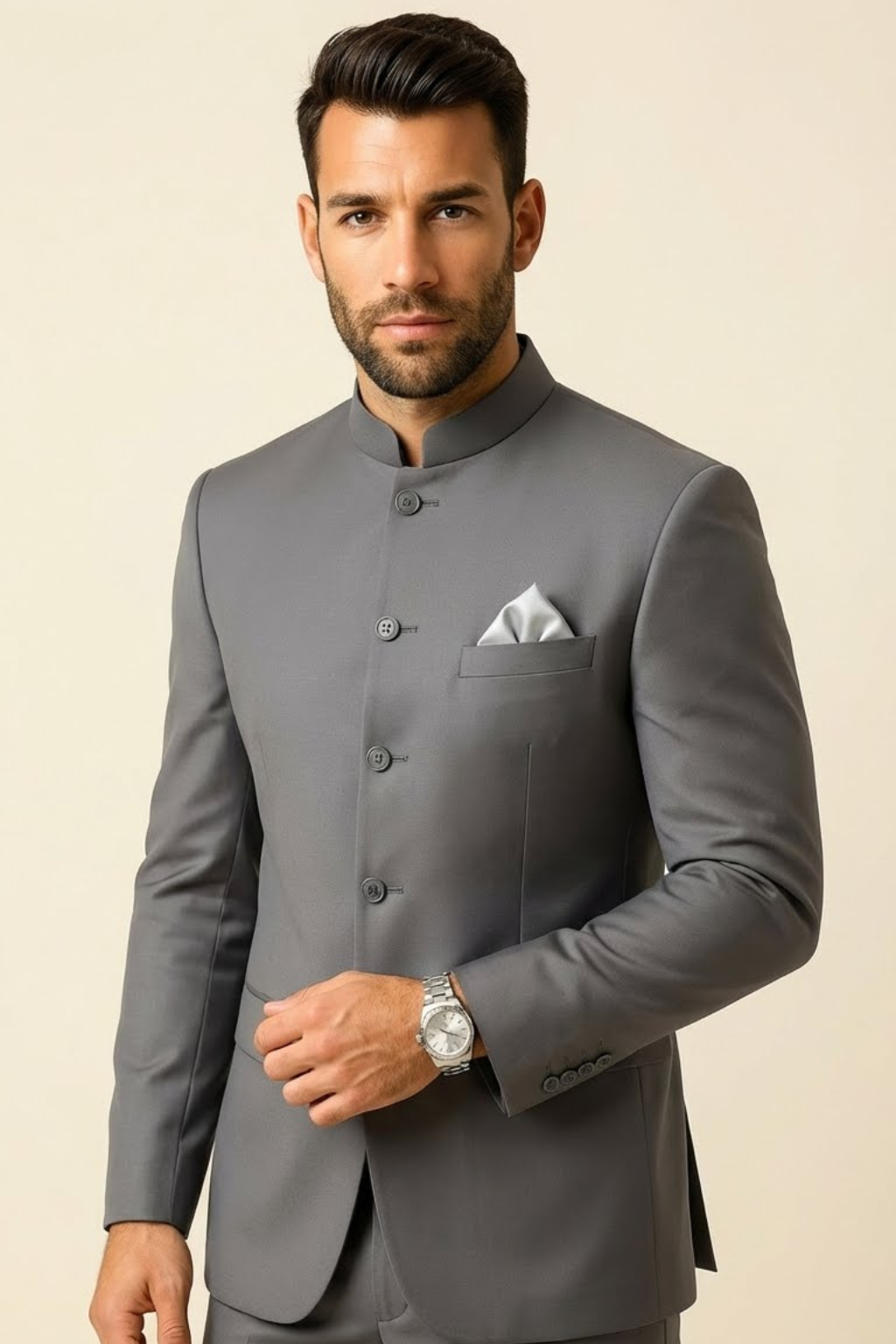 Men’s Premium Band Gala Grey – Wedding, Reception & Groomsmen Fashion