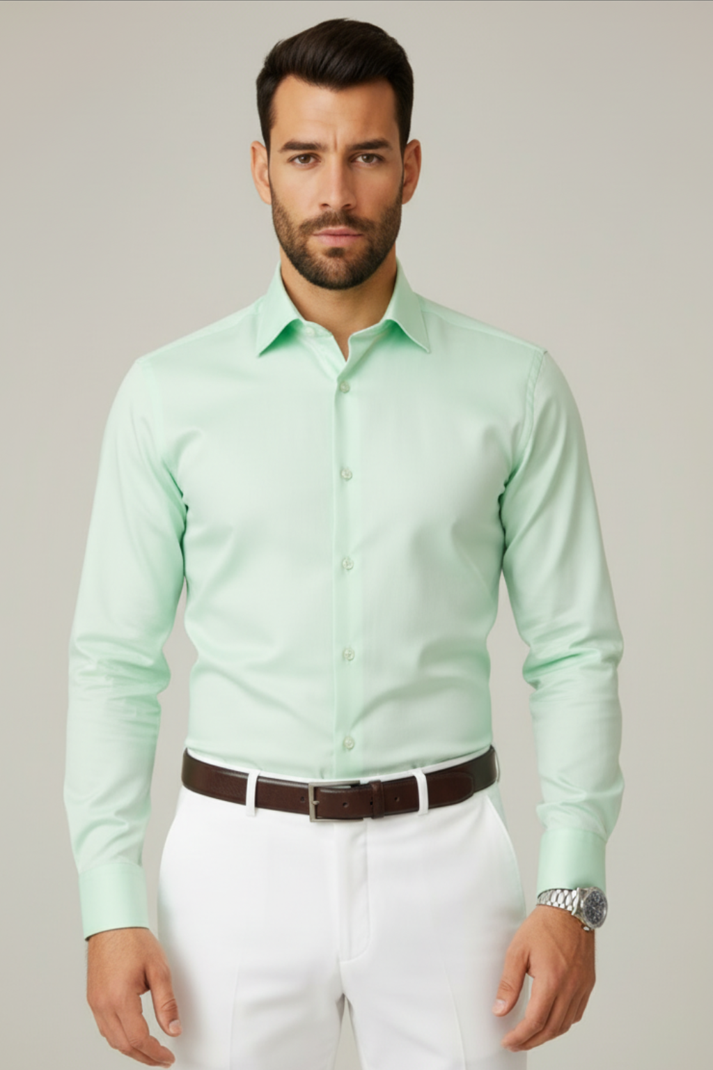 Men’s Premium light Green Shirt – Wedding, Reception & Groomsmen Fashion