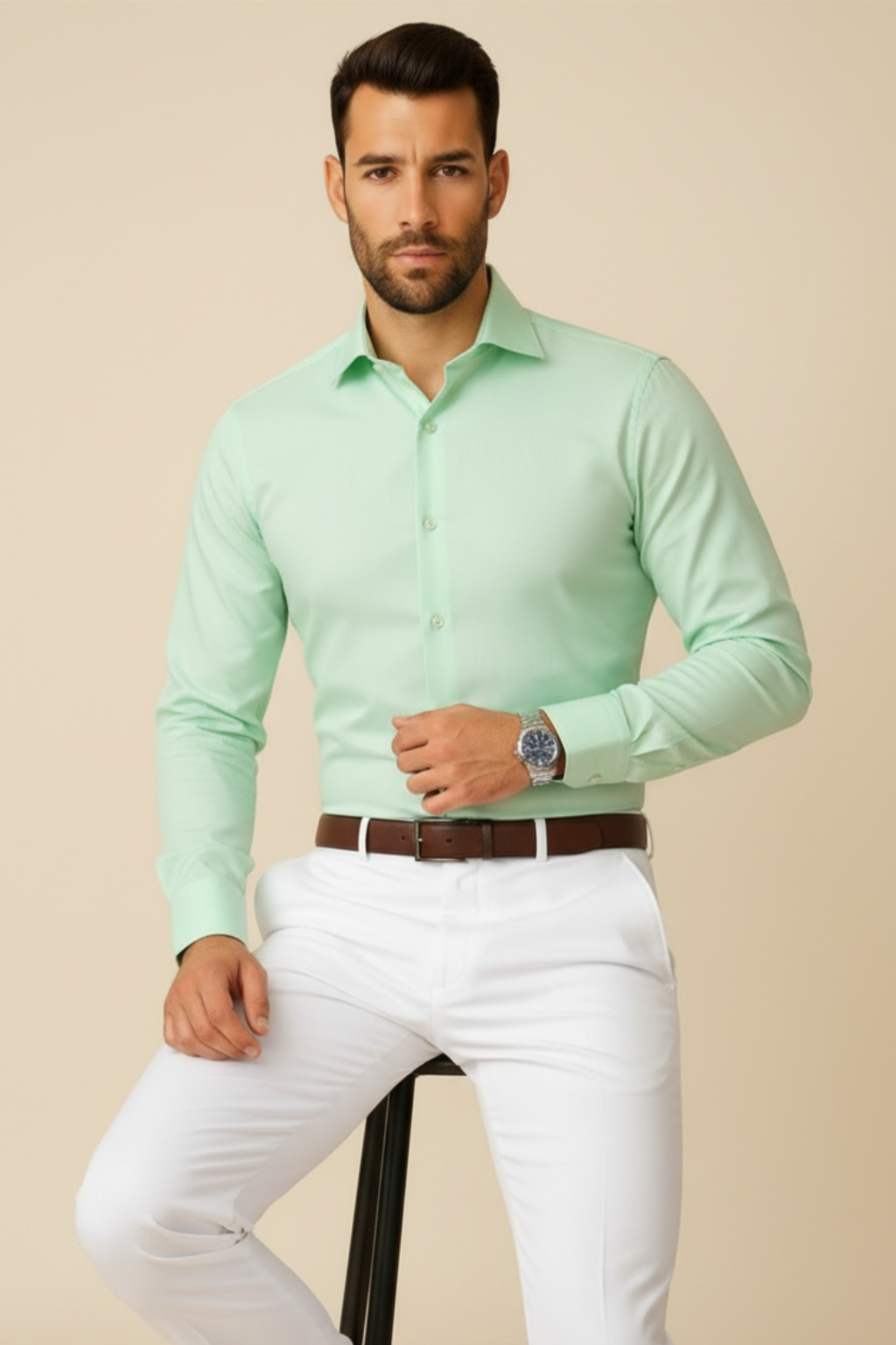 Men’s Premium light Green Shirt
