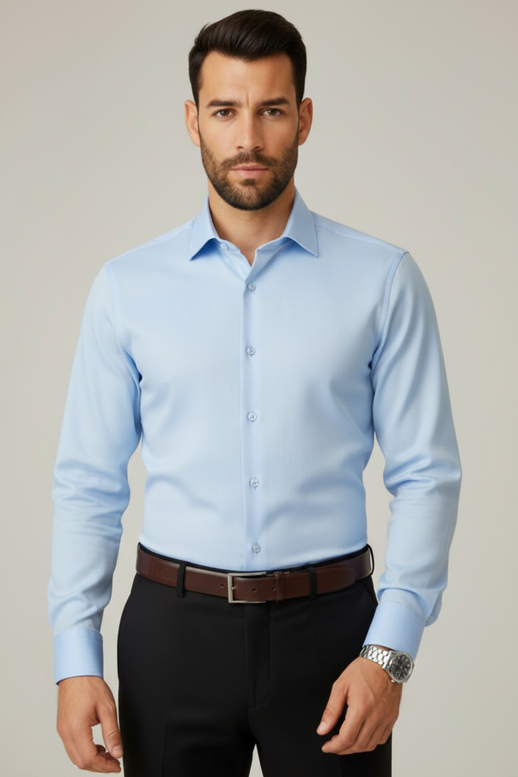 Men’s Premium Sky Blue Shirt – Wedding, Reception & Groomsmen Fashion