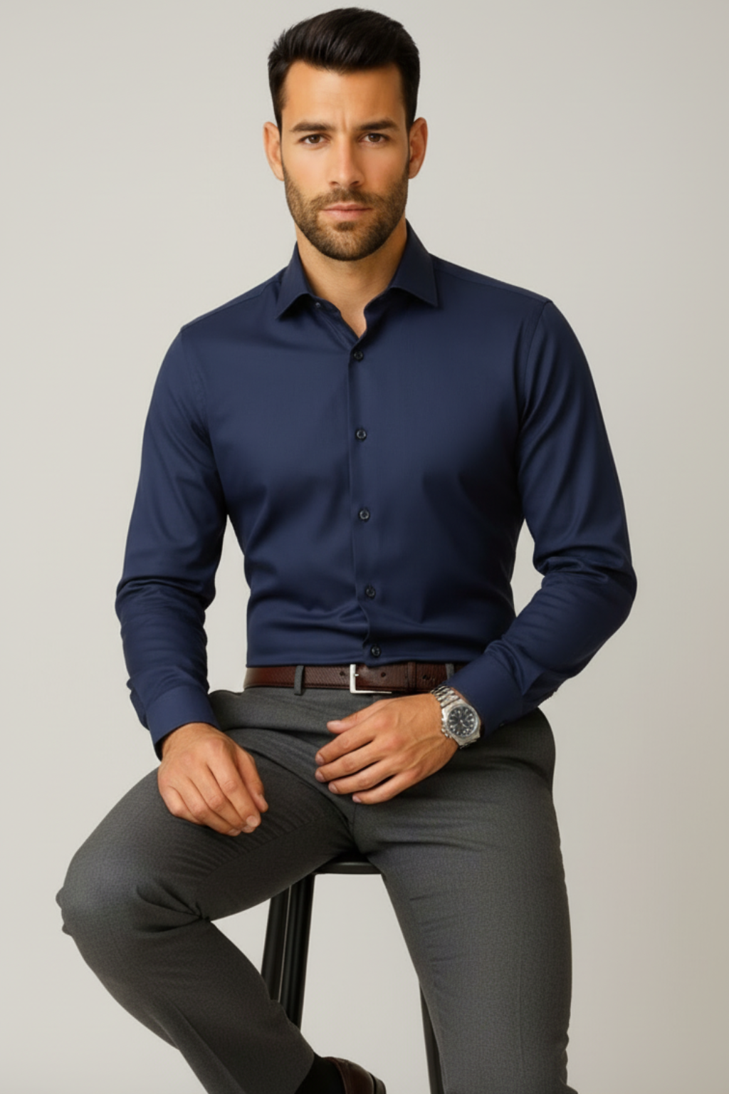 Men’s Premium Navy blue Shirt