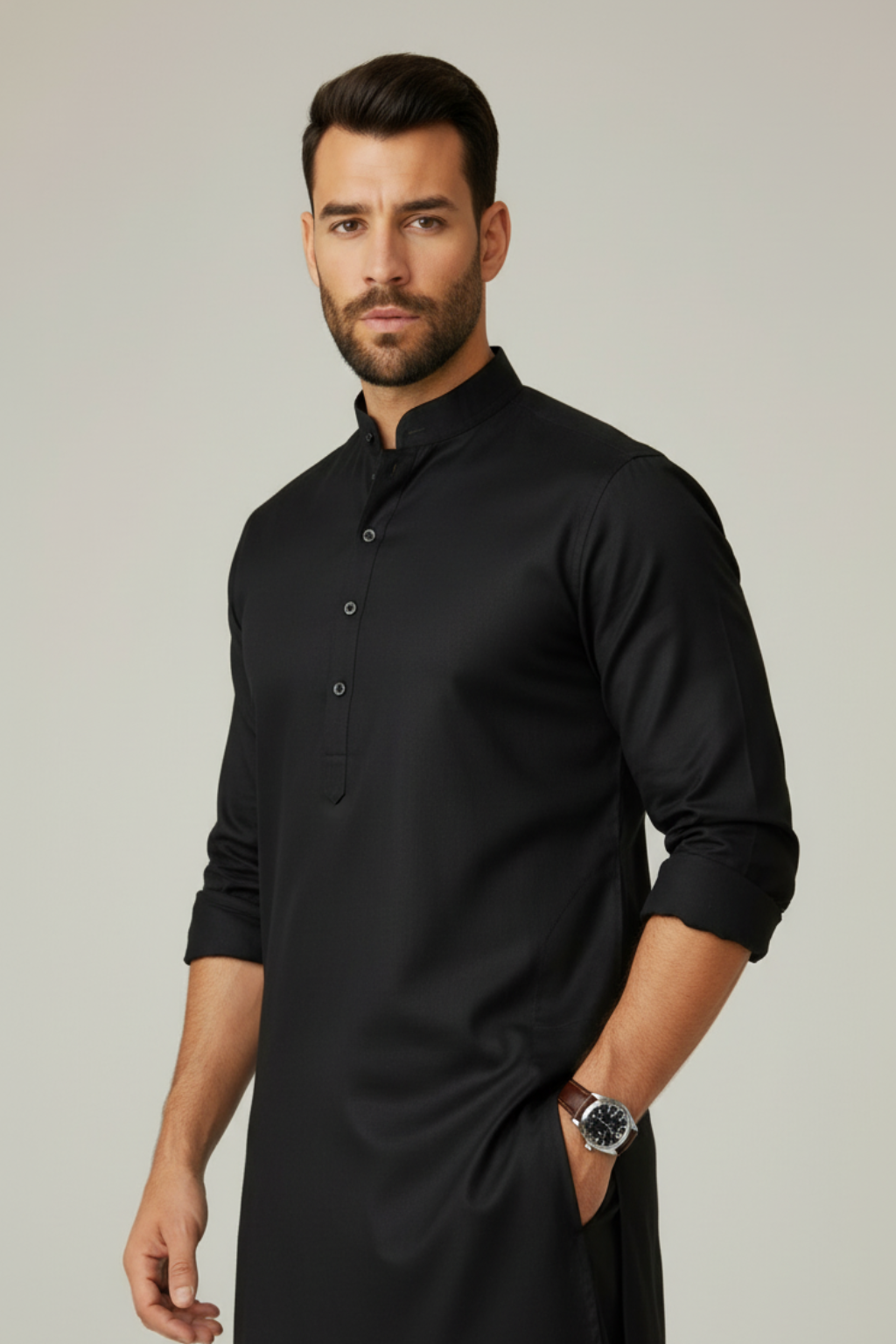 Men’s Premium Black Kurta