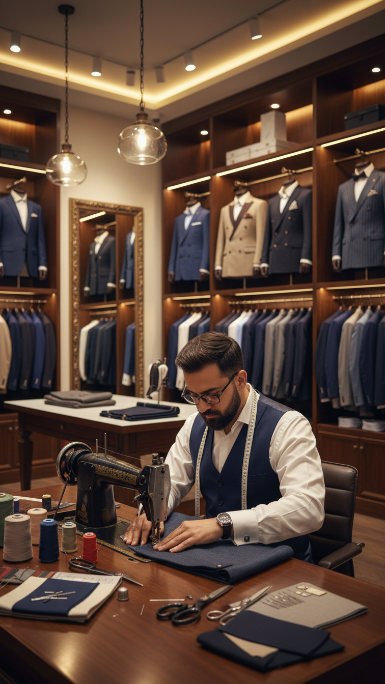 Custom Tailoring & Stitching Service – Fabric, Design & Doorstep Tailor Visit