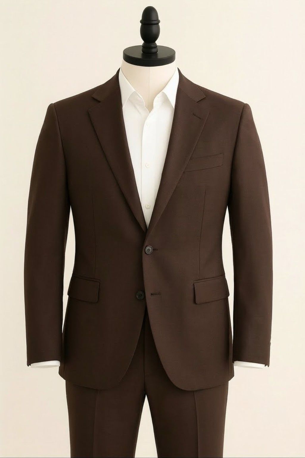 chocolate brown suit