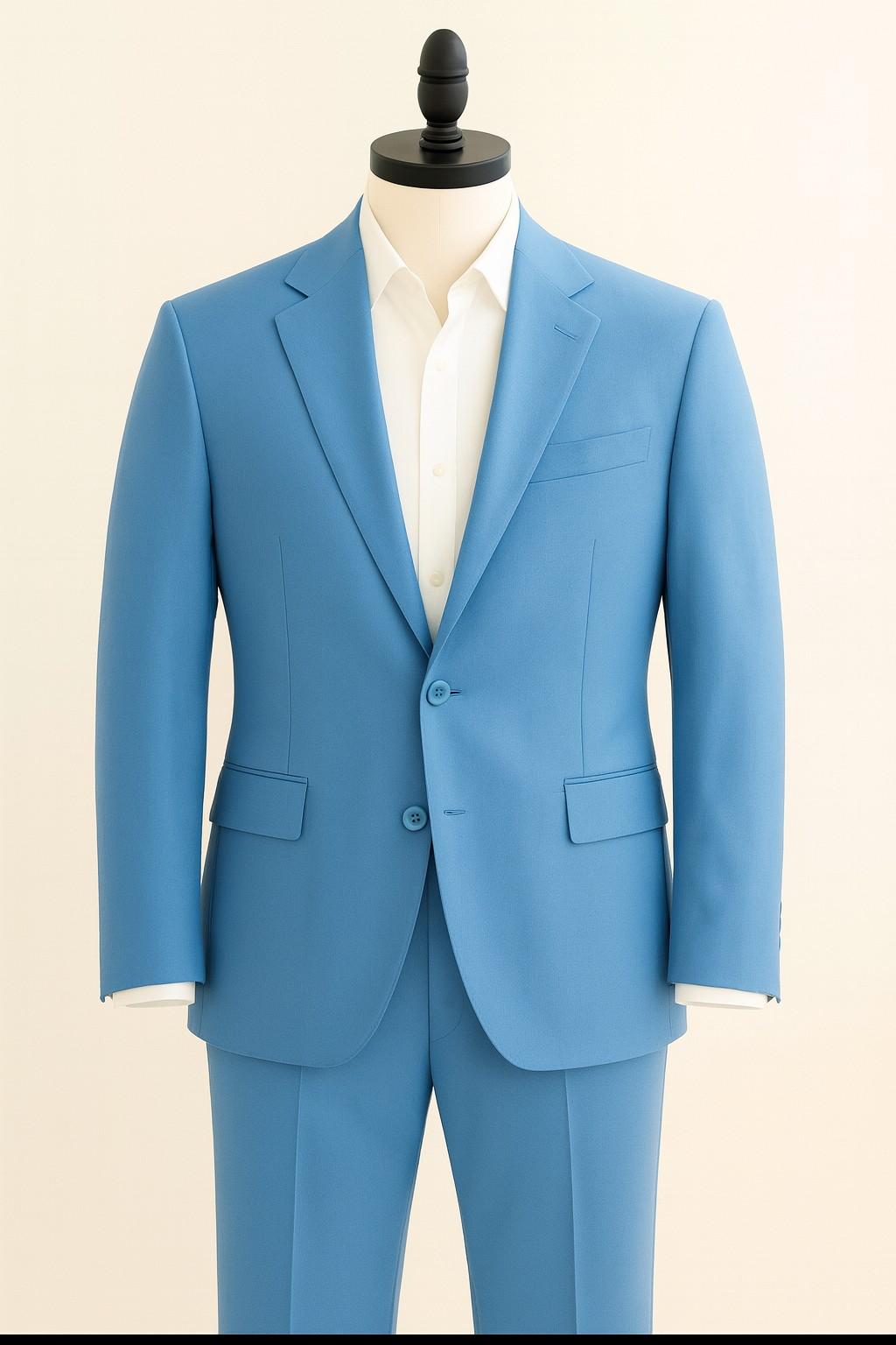 Sky blue suit
